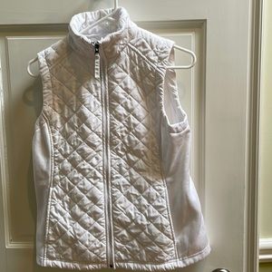 Van Heusen White Quilted Vest Size S